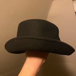 J Crew Vintage Black Wool Hat (90s)